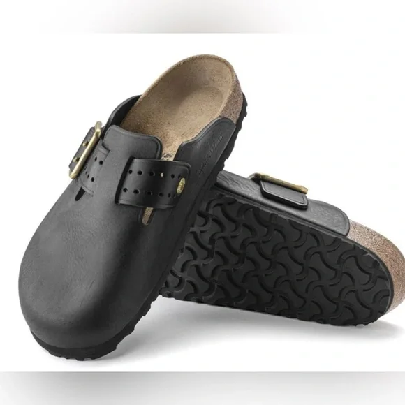 BIRKENSTOCK BOSTON BOLD GAP CLOGS IN BLACK 46 13 - Picture 3 of 12